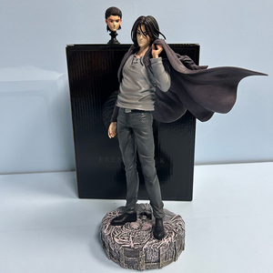 30CM Postura de pie Doble cabeza Estilo de animación japonesa Juguete de dibujos animados Attack on Titan Mikasa Ackerman Anime Figura ErenYeager - Product Image 4