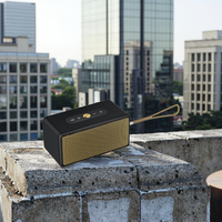 Haut-parleur sans fil étanche Marshall Retro 2.1 canaux 20W avec batterie rechargeable USB, audio surround/stéréo et lecteur de carte mémoire