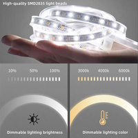 Miroirs de Salle de Bain Intelligents Modernes à LED OEM, Dégivrants Rectangulaires, Tactiles, Dimmer Intégré, Rétroéclairés, Sans Cadre