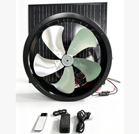 Kits de ventilateurs solaires DC 20 pouces avec panneau solaire 100W inclus, ventilateur d'extraction à roulement à billes pour serre, grange, ferme, montage mural
