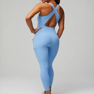 Mono Deportivo Personalizado con Estiramiento en 4 Direcciones, Diseño Cruzado en la Parte Delantera, Ligero, Elástico, Transpirable, para Yoga, para Mujer - Product Image 2