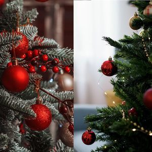 Decoración Navideña, Bolas de Navidad Grandes de Plástico, Bolas Plateadas/Doradas/Rojas para Árbol de Navidad - Product Image 4