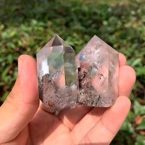 <span class=keywords><strong>Prix</strong></span> d'usine de gros de jardin naturel <span class=keywords><strong>Quartz</strong></span> Point guérison <span class=keywords><strong>fantôme</strong></span> vert tour de pierre de cristal pour cadeau de décoration - Product Image 5