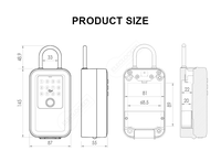 Caja de Seguridad Inteligente para Llaves con Código Físico, Impermeable para Exteriores, Montada en la Pared, con Aplicación Tuya TTLock, para Hogar, Apartamento, Air Bnb