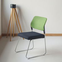 Chaise de formation EaseNeat, vente directe d'usine, coussin en éponge, tissu pour étudiants, tube en fer, salle de réunion, style moderne, ergonomique, PU