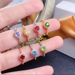 Vente chaude Bon <span class=keywords><strong>Prix</strong></span> 3 Pièces De Mariage Personnalisé S925 En <span class=keywords><strong>Argent</strong></span> Sterling Vintage Dainty Naturel Diopside Anneaux Ensemble - Product Image 1