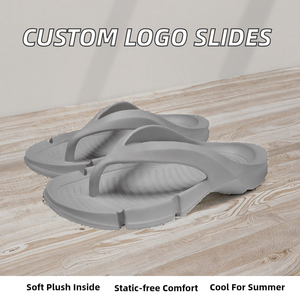 Chanclas Personalizadas al por Mayor a Precio de Fábrica, Sandalias de Verano para Exteriores, Chanclas con Logotipo Personalizado, Antideslizantes, con Parte Superior de Felpa EVA - Product Image 2