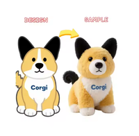 Porte-clés design en peluche douce personnalisé d'usine OEM animaux simulés jouets support