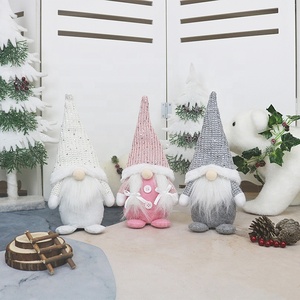Usine de haute qualité fait à la main suédoise Tomte <span class=keywords><strong>scandinave</strong></span> père noël <span class=keywords><strong>elfe</strong></span> ornements sans visage Rudolph poupée gnome de noël pour la maison - Product Image 1