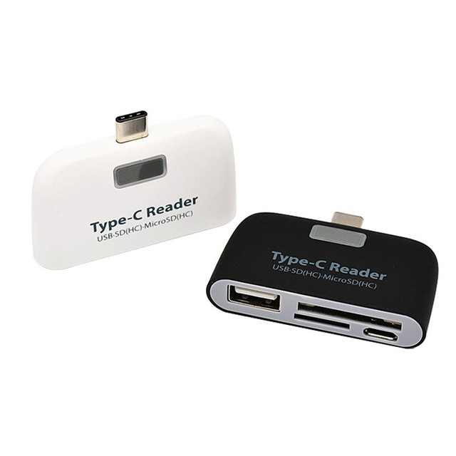 USB 3.1 External 4-in-1 Type-C Mobile Phone USB2.0 Card Reader USB & CF Compatible SD & TF Card Reading Peripheral Port