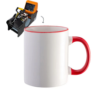Tasses à café en céramique personnalisées de 11 oz, vierges pour sublimation, couleur café, mug blanc pour imprimante à sublimation