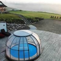 Tente dôme à bulles préfabriquée Shaneok Maisons en dôme en polycarbonate transparent de conception moderne maison de camping maison de glamping