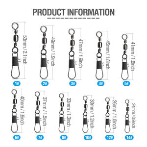 Pêche Émerillon <span class=keywords><strong>Baril</strong></span> Roulant Connecteur 1 #-14 # Hameçons Roulement Pivotant Connecteur Accessoires De Pêche - Product Image 3