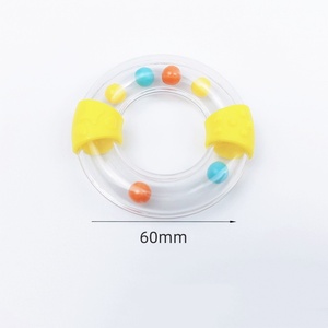 <span class=keywords><strong>Hochet</strong></span> transparent sans BPA pour bébé, jouet sensoriel à mordiller, clochette éducative précoce pour nourrissons, sonnette pour animaux en peluche - Product Image 6