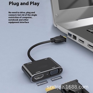 Chất Lượng Cao 2-Trong-1 Đồng Hiển Thị <span class=keywords><strong>VGA</strong></span> Cho HD Video Adapter 1080P Chuyển Đổi Cho Máy Chiếu Âm Thanh HDTV Máy Tính Mạ Vàng Đồng Trục DC - Product Image 2