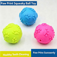 Jouet à mâcher interactif classique et écologique en TPR, 6 cm de diamètre, petite balle élastique à mâcher pour chien