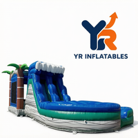 Château gonflable commercial pour enfants avec toboggan et trampoline, idéal pour les fêtes et parcs - Meilleures ventes