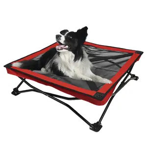 CANBO Outdoor Pet Foldable Elevated Portable Dog Bed Summer Breathable Waterproof Raised Dog Bed