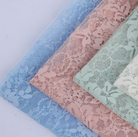 Tissu en maille extensible jacquard Wingtex, 1 mètre MOQ, broderie florale, pour robes de mariée et filles