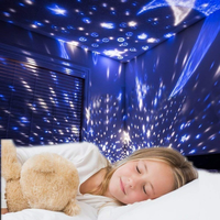 Lampe LED rotative de Projection de ciel étoilé, veilleuse de chambre d'enfant, de lune étoilée, cadeau pour enfants, lampe d'ambiance Festive