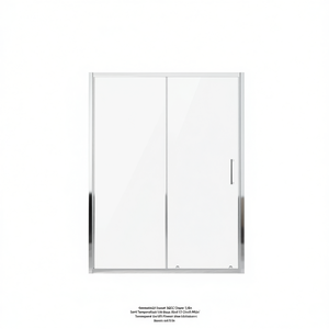 Porte de douche semi-cadre 60x70 pouces finition chromée en verre trempé coulissante - Product Image 1