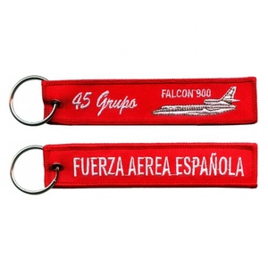 Llavero Bordado de Avión para Piloto, Etiqueta de Aviación Personalizada, Llavero de Tela con Doble Logotipo Bordado - Product Image 2
