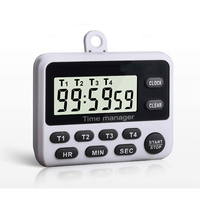 Timer Digital 4 Saluran dengan Alarm untuk Dapur, Laboratorium, dan Ruang Kelas - Harga Pabrik