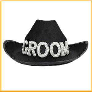 Go Party Bachelorette Party MRS <strong>BRIDE</strong> GROOM Letter <strong>Cowgirl</strong> <strong>Hat</strong> Bridal Wedding Cowboy <strong>Hats</strong> Rhinestone Pearl Summer Beach <strong>Hats</strong> - Product Image 6