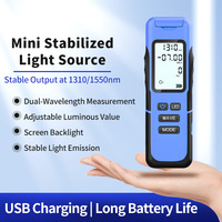 HENGXIAN/OEM W2S Mini Fuente de Luz de Fibra Óptica Estabilizada de Doble Longitud de Onda 1310/1550nm Conectores SC/FC/ST Recargable Tipo-C