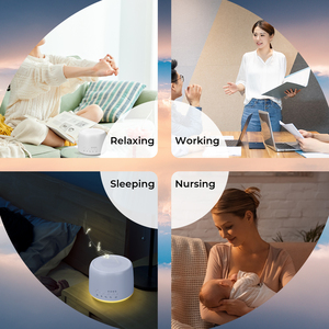Mini generador de ruido blanco multifunción compacto RGB LED luz nocturna <span class=keywords><strong>USB</strong></span> 5W terapia del sueño máquina de sonido temporizador para estudio de Yoga - Product Image 5