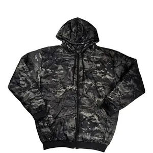 Custom Woobie Gear Black Multicam Poncho Liner Pullover Zip Hood Jacket felpa con cappuccio grande