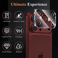Film de protection d'objectif d'appareil photo en verre trempé à colle intégrale pour iPhone 17 18 Pro Max/Air 3D, protection d'objectif d'appareil photo 17 Pro en gros