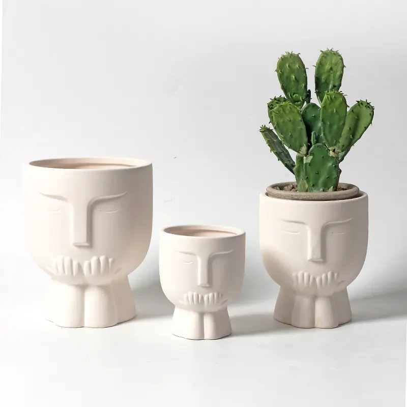 Ceramic flowerpots Nordic ins style living room creative ceramic potted flowerpots fleshy animals decorative ornaments artwork
