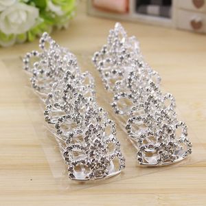 Peigne à cheveux couronne en strass, coiffe de princesse, cadeau d'anniversaire, accessoires pour cheveux d'enfants, style européen, en métal avec décoration 3D - Product Image 3