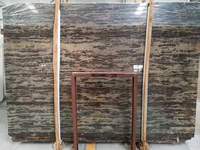 Marbre naturel Golden Coast, pierre de luxe avec des veines marron-vertes superposées, durable, imperméable, pour salle de bain, cuisine, sol extérieur