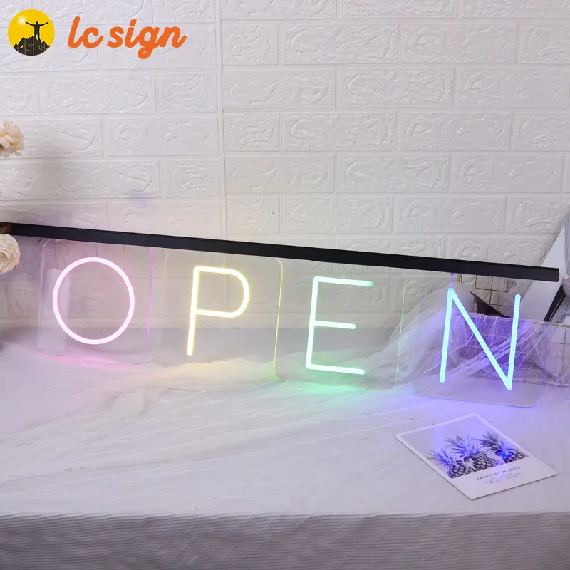 LED Letter Lights Sign Sale Worts child Weiß Zusammen gebautes Neon Letter Sign Alphabet Letters Track Installation Magnet zähler