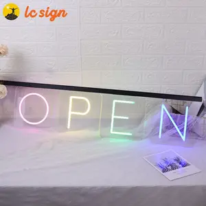 LED Letter Lights Sign Sale Word Sign White assemblato Neon Letter Sign alfabeto Letters Track Installation Magnetic Counter
