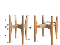 Support de plante en bambou en bois écologique réglable à la vente chaude pour l'intérieur de la maison Support de jardin en bois