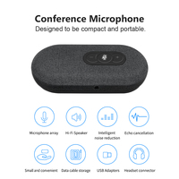 Speakerphone konferensi USB, dengan speaker untuk ruang konferensi desktop speakerphone mikrofon array meja