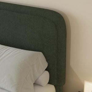 <span class=keywords><strong>Letto</strong></span> Matrimoniale Moderno Regolabile con Testiera Imbottita in Velluto, Angoli Arrotondati, Non Richiede Rete a Doghe, Antiscivolo - Product Image 5