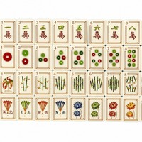 Jeu de Mahjong en Acrylique Rouge Style Américain Grue Volante 160 Pièces Emballage Boîte en Carton