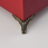 Protections d'angle en bronze pour boîtes cadeaux en bois, boîtes à bijoux, pieds de boîte, moulures décoratives en relief, supports triangulaires décoratifs