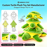 Peluche Tortue Marine en Polyester 31cm-50cm – Cadeau d'Anniversaire Unisexe Thème Aquarium – Vente en Gros – Adorable Animal de Compagnie