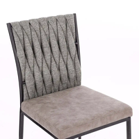 Fabricant Fournisseur ODM OEM Chaises de salle à manger de luxe en velours gris