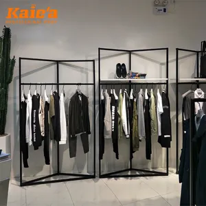 Retail Garment Shop Clothes Wall Shelf Cloth Hanger Rack Clothing Display Racks Store Display Shelf for Fitness Apparel