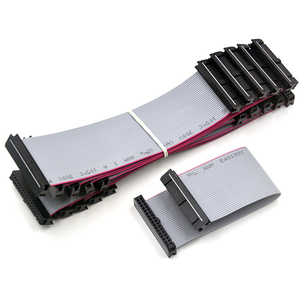 Conector IDC de 6, 8, 10, 12, 14, 16, 20, 24, 26, 30, 34, 40, 50, 60, 64 pines con paso de 2.54 mm, conjunto de cable plano gris, cable plano IDC - Product Image 3