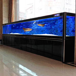 Groot Vierkant Glazen Aquarium Met Milieuvriendelijk Houten Nieuw Ontwerp Huis Aquarium Voor Woonkamer Online Winkelen - Product Image 3