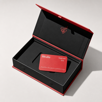 Boîte à cartes magnétique personnalisée à rabat fin avec insert en papier pour cartes VIP, emballage OEM