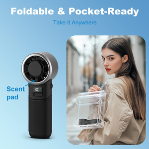 Nuevo Ventilador Portátil Recargable de Mano, Mini Ventilador Plegable Ultrasilencioso de 100 Velocidades, Ventilador Personal de Bajo Ruido para Exteriores y Escritorio - Product Image 3