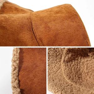 Venta caliente invierno otoño mantener el calentamiento Panamá mullido PANA doble cara desgaste al aire libre Unisex pescador lavabo gorras cubo sombreros - Product Image 3